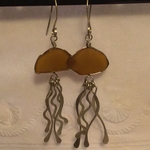 Sea Glass Earrings set in Sterling